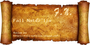 Fall Natália névjegykártya